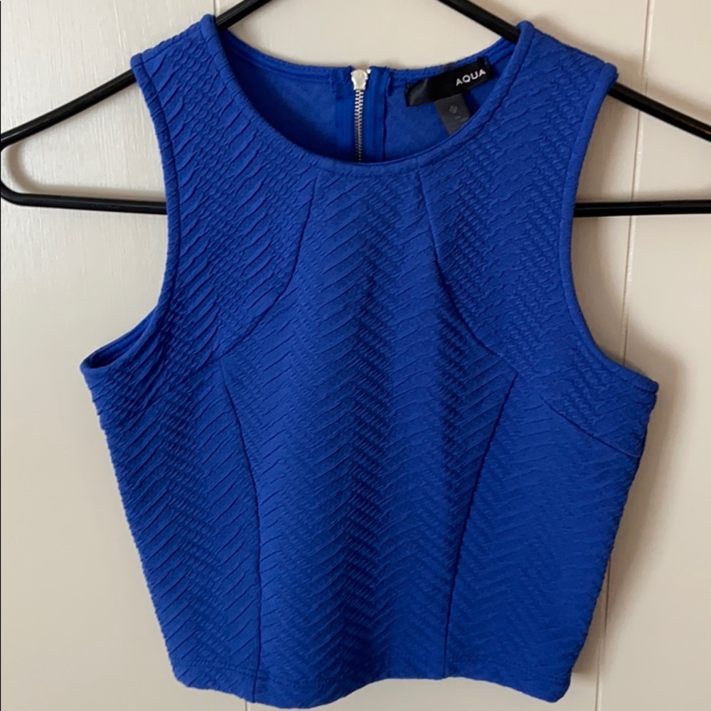 Blue crop top